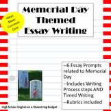 Memorial Day Themed Essay Writing, w Rubrics & Printables