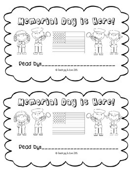 Memorial Day Unit (Reader, Vocab., Letter) by Chavonne Nicole | TpT