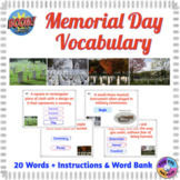 Memorial Day Vocabulary Boom Cards™ (Distance Learning)
