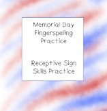 Memorial Day Vocabulary Fingerspelling Activity