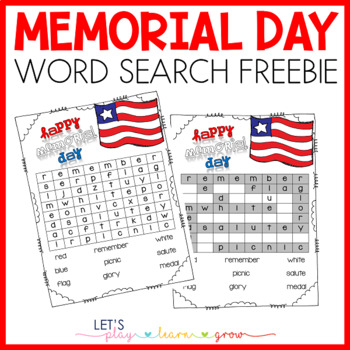 memorial day word search by heidi dickey teachers pay teachers