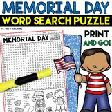 Memorial Day Word Search Puzzle Memorial Day May Word Find