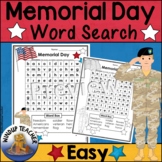 memorial day word search worksheets teaching resources tpt