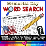Memorial Day Word Search Puzzle . Literacy Centers , Sub P