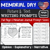 Memorial Day Writing Prompts with Pictures (Opinion, Expla