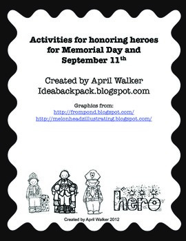 Preview of Memorial Day and September 11 Quilt Squares & Hero Activities