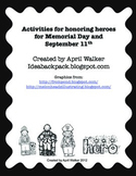 Memorial Day and September 11 Quilt Squares & Hero Activities