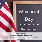 Memorial Day with Four Types of Sentences Worksheet