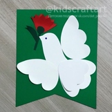 Memorial Remembrance Day Dove of Peace Craft Flag Veterans