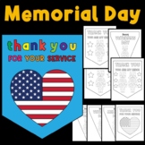 Memorial day Flag Veterans Day Banner Craft Bulletin board