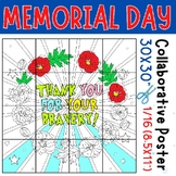 Memorial day collaborative coloring poster | memorial day 