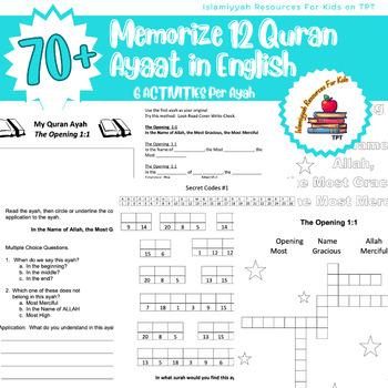 Preview of Memorize Ayaat Workbook Juz Amma- English Edition