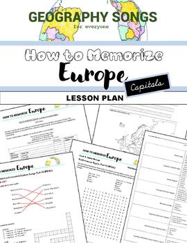 Preview of Memorize Europe CAPITALS ▪ Lesson Plan ▪ Audio Mp3 ▪ Worksheets ▪ Stream Video