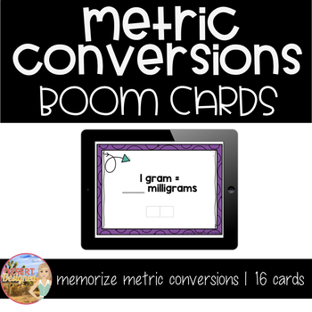 Preview of Memorize Metric Conversions - Boom Cards | Distance Learning
