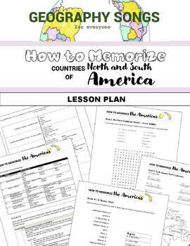 Preview of Memorize North/South America COUNTRIES ▪ Lessons ▪ Songs ▪ Worksheets ▪ Stream