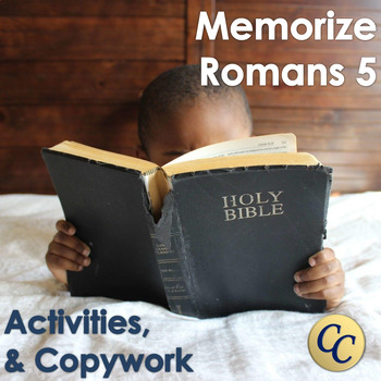 Preview of Memorize Romans 5 | FREE Copywork, Crafts and Games