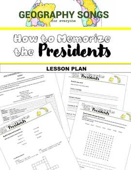 Preview of Memorize the U.S. Presidents - Song, Video, Worksheets, Lesson Plan