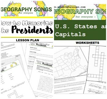 Preview of Memorize the U.S. States and Capitals + US Presidents (2022) MEGA BUNDLE
