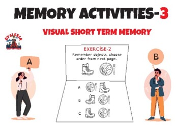 Preview of Memory Activities- Visual Short Term Memory- 3