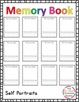 Memory Book by The Organized Preschool Teacher | TPT