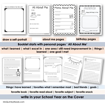 end of year memory book printables authentic writing experience