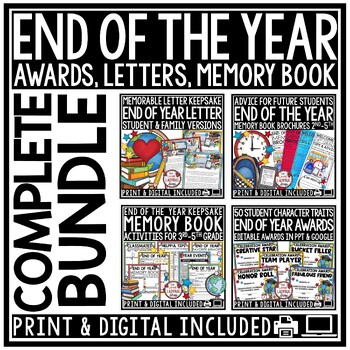 Preview of Memory Book End of Year Letter to Students Parents Editable End of Year Awards