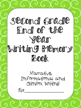 Preview of Memory Book (End of the Year) 1st and 2nd grade