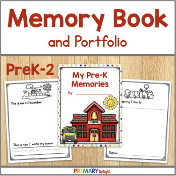Preview of Year Long Kindergarten Memory Book with Monthly Pages - First Grade & Preschool