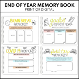 Memory Book for End of the Year | Editable | Distance Learning