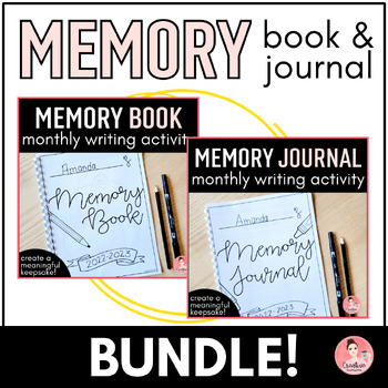 Preview of Memory Books and Journals - Beginner Writers Monthly Activity for Kindergarten