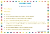 Memory Card Game - Reading Words with Long A Sound, a, ai,