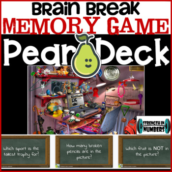 Preview of Memory Game Brain Break Online or In-Person Pear Deck/Google Slides