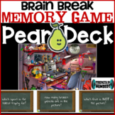 Memory Game Brain Break Online or In-Person Pear Deck/Goog