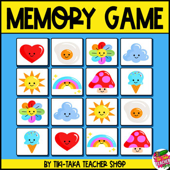 Memory Game - Brain Games - Summer Activities by Tiki-Taka Teacher Shop