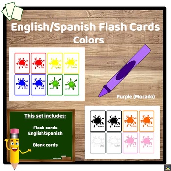 Preview of English/Spanish Flash Cards