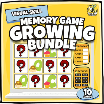 Preview of Memory Game Growing Bundle