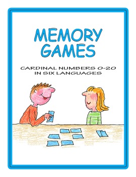 Preview of Numbers 0-20 and Names Memory Game