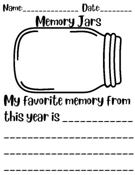 Preview of Memory Jars Retell and Writing Worksheets