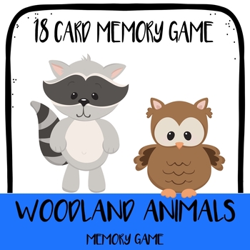 Memory Match Game - Woodland Animals by Oaktree Academy