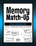 Memory Match-Up / Decimal Representations *2 Easy-Prep Games*