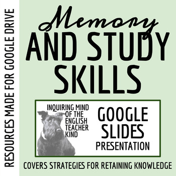 Preview of Memory, Mnemonics, and Study Skills for High School Google Slideshow