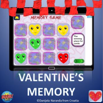 Preview of Memory Play Brain Games Valentine's Day Boom Cards