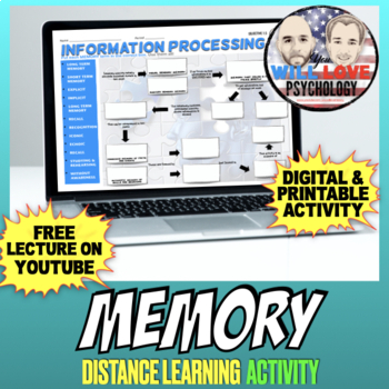 Preview of Memory | Psychology | Digital Learning Activity