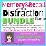 Memory & Recall with a Distraction BUNDLE