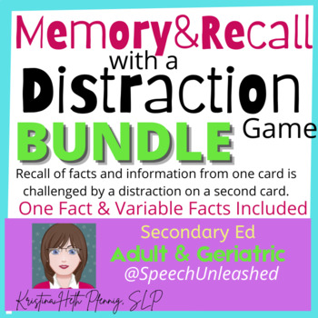 Preview of Memory & Recall with a Distraction BUNDLE