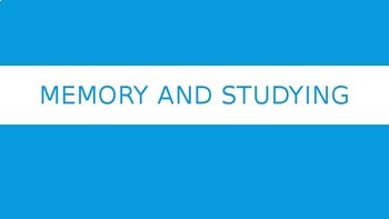 Preview of Memory & Studying Lesson Plan (1-2 class sessions)