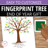 End of Year Gift: Customizable Fingerprint Memory Tree Tem