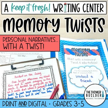 Preview of "Memory Twists" Personal Narrative Writing (Keep It Fresh! Writing Center) FREE!