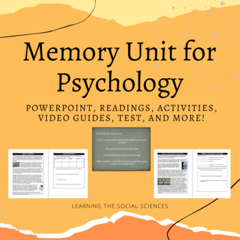 Preview of Memory Unit for Psych: PPT, Readings, Activities, Test, & More: Print & Digital