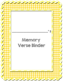 Preview of Memory Verse Binder